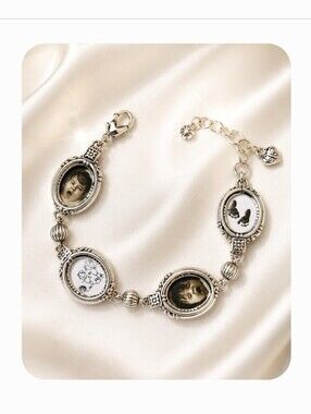 Brighton Memory Lane Photo Frame Bracelet Silver Tone Retired J32950
